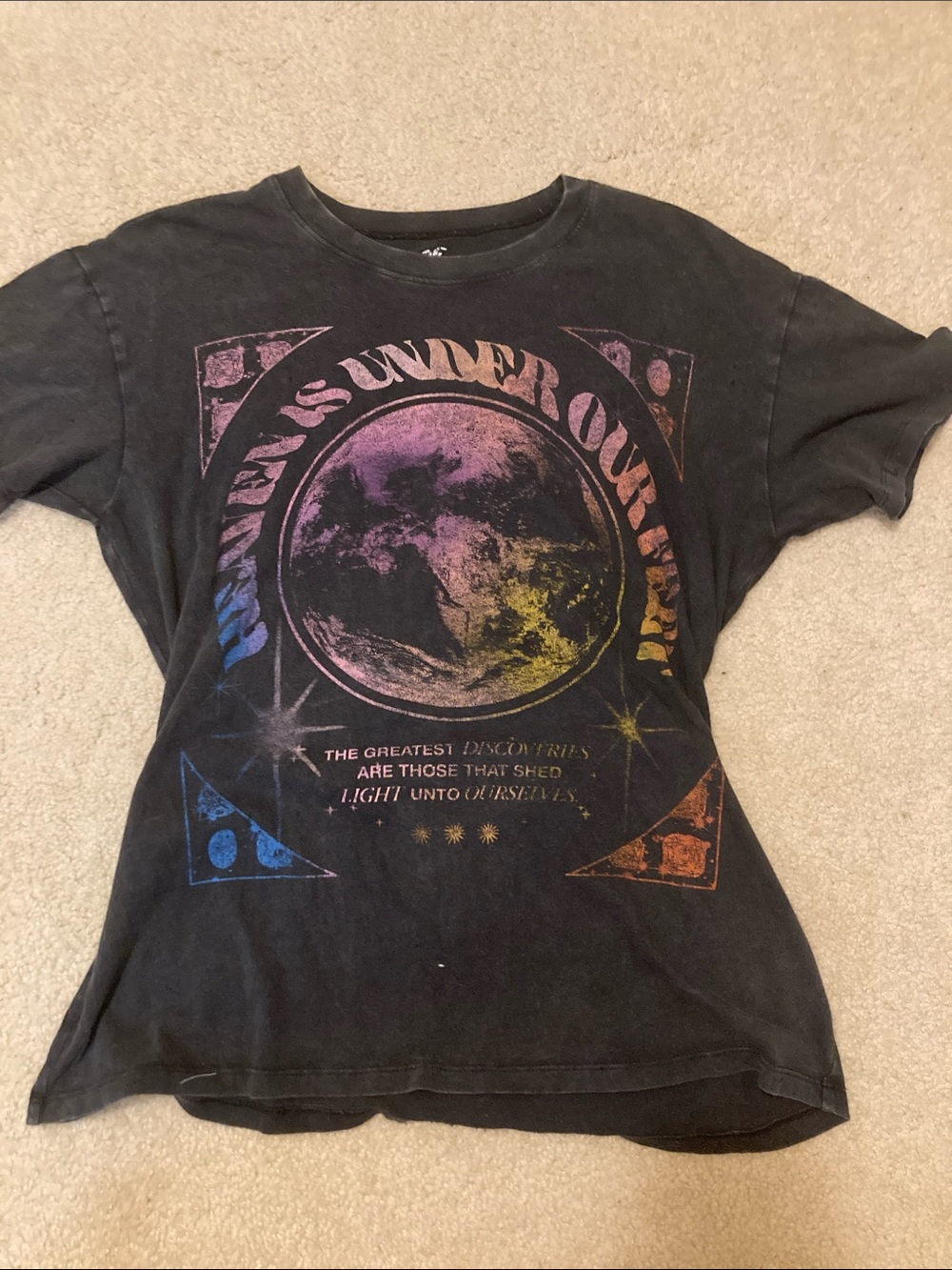 Hollister Black Tee with White Logo Print